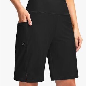 Elegant Black Swim Coverup Shorts